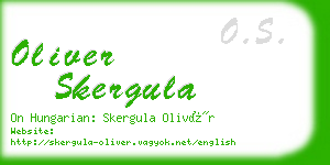 oliver skergula business card